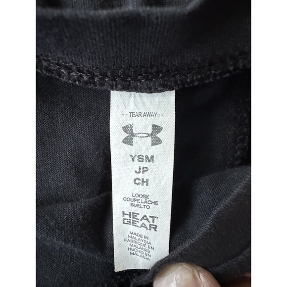 UNDER ARMOUR Girls Black‎ T-shirt W/Gather In back; Size Youth Small - Picture 4 of 4